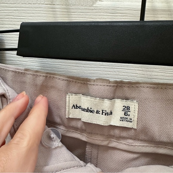 Abercrombie & Fitch A&F Sloane Tailored Wide Leg Pant 28 6 tan cream - Picture 4 of 6